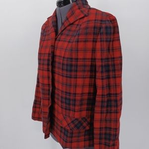 Pendleton Vintage 90s Plaid 100% Wool Blazer, Size S